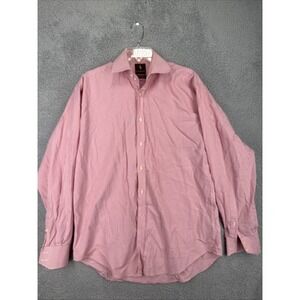 Tailorbyrd‎ Button Front Shirt Mens Large Red Check Plaid Gingham Long Sleeve